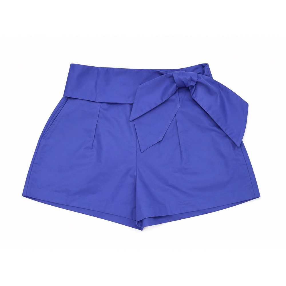 Harlems Fashion Row x The Drop Purple High Waisted Bow Shorts Large NWT